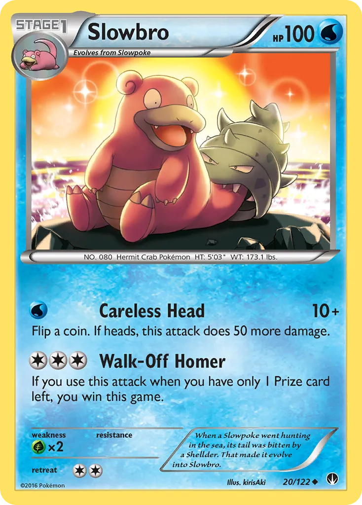 2016 BREAKpoint Slowbro Uncommon #020/122 Uncommon card image