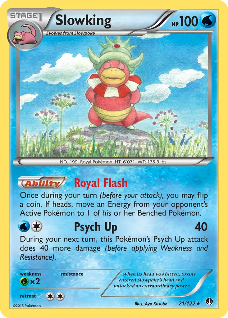 2016 BREAKpoint Slowking Rare Holo #021/122 Rare Holo card image