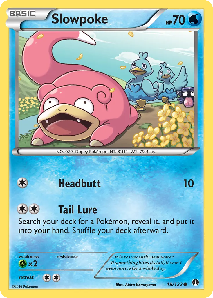 2016 BREAKpoint Slowpoke Common #019/122 Common card image