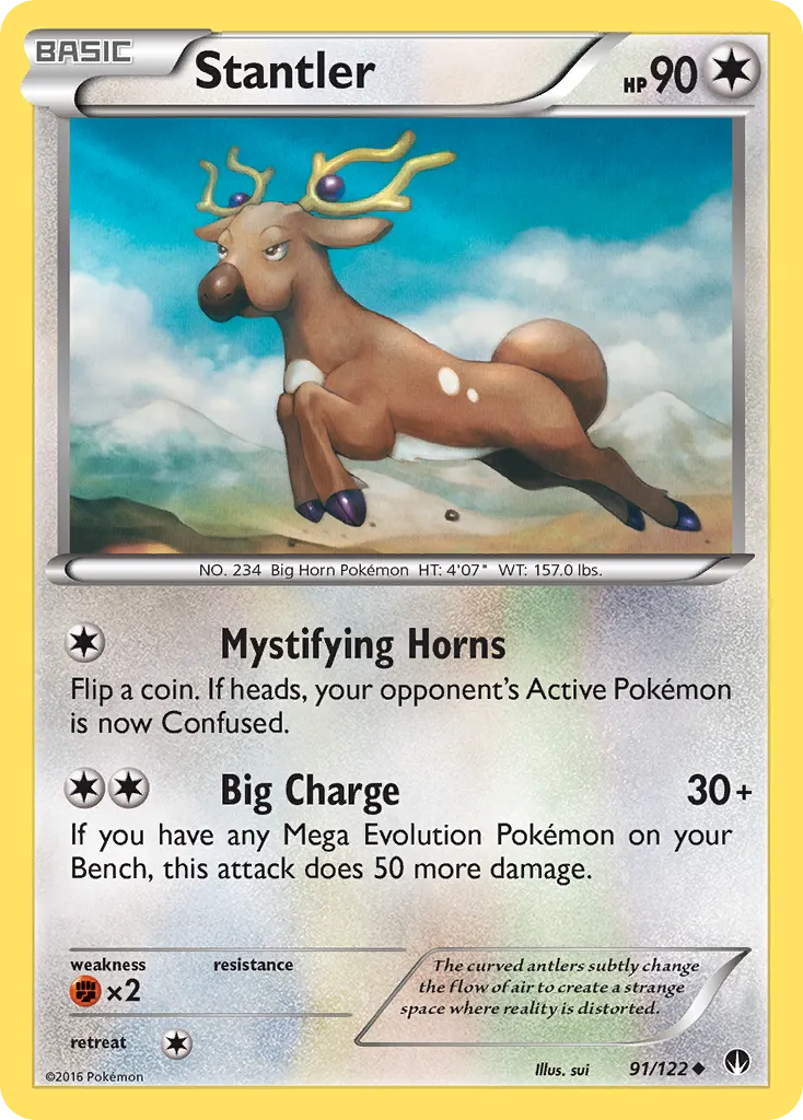 2016 BREAKpoint Stantler Uncommon #091/122 Uncommon card image