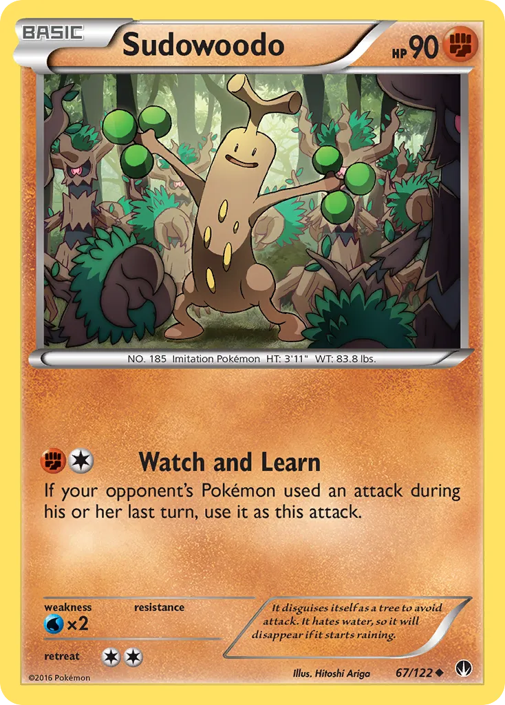 2016 BREAKpoint Sudowoodo Uncommon #067/122 Uncommon card image