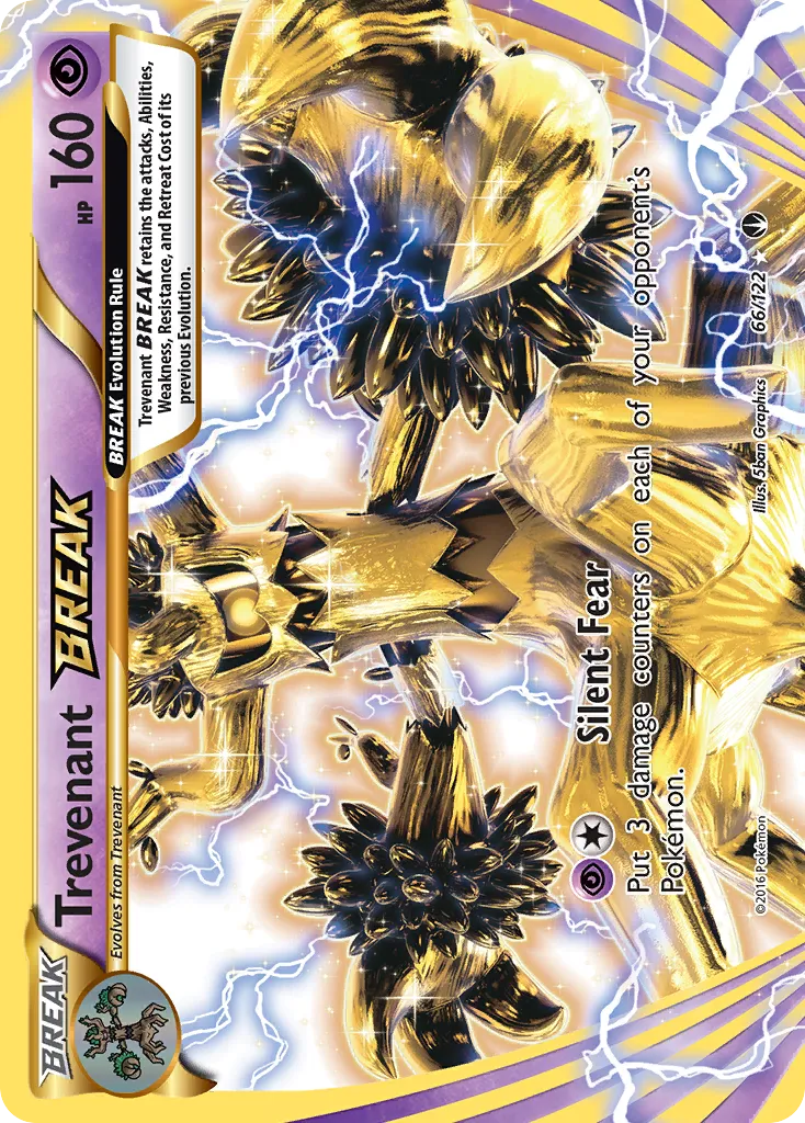 2016 BREAKpoint Trevenant BREAK Rare BREAK #066/122 Rare BREAK card image