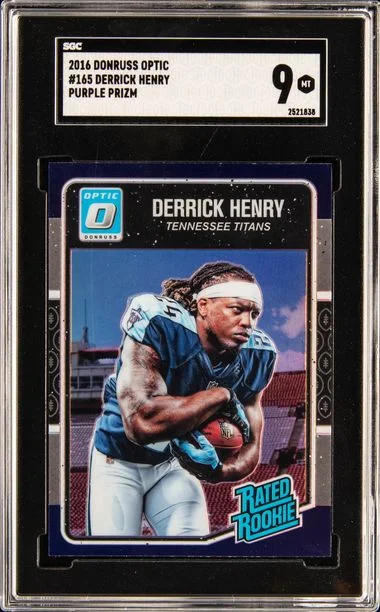 2016 Donruss Optic Derrick Henry Purple Prizm #165 card image