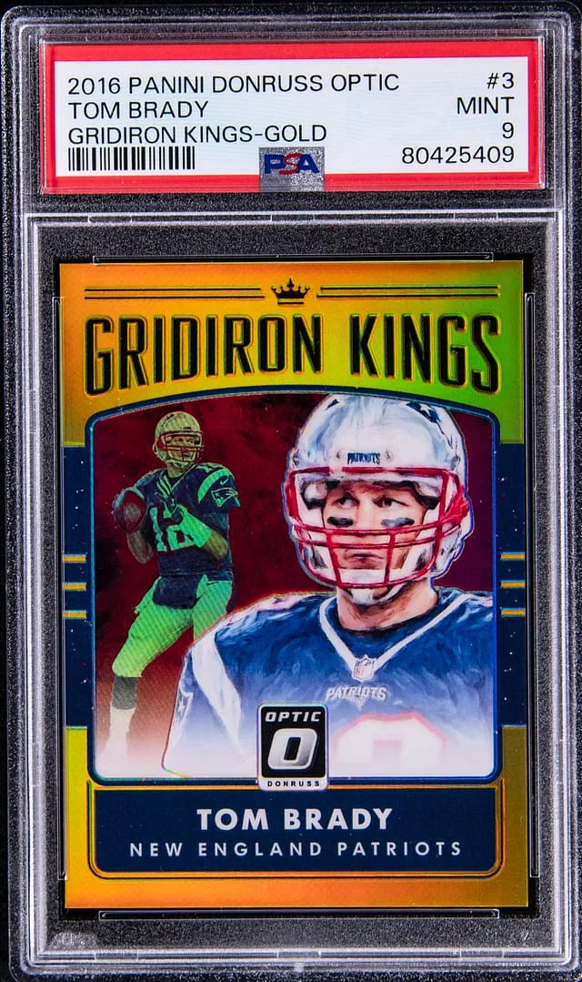 2016 Donruss Optic Tom Brady Gridiron Kings Gold #3 card image