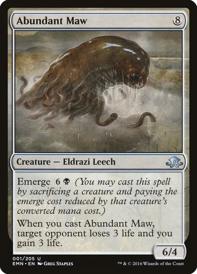 2016 Eldritch Moon Abundant Maw uncommon #1 unlisted card image