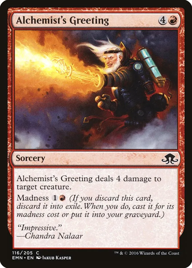 2016 Eldritch Moon Alchemist's Greeting common #116 unlisted card image