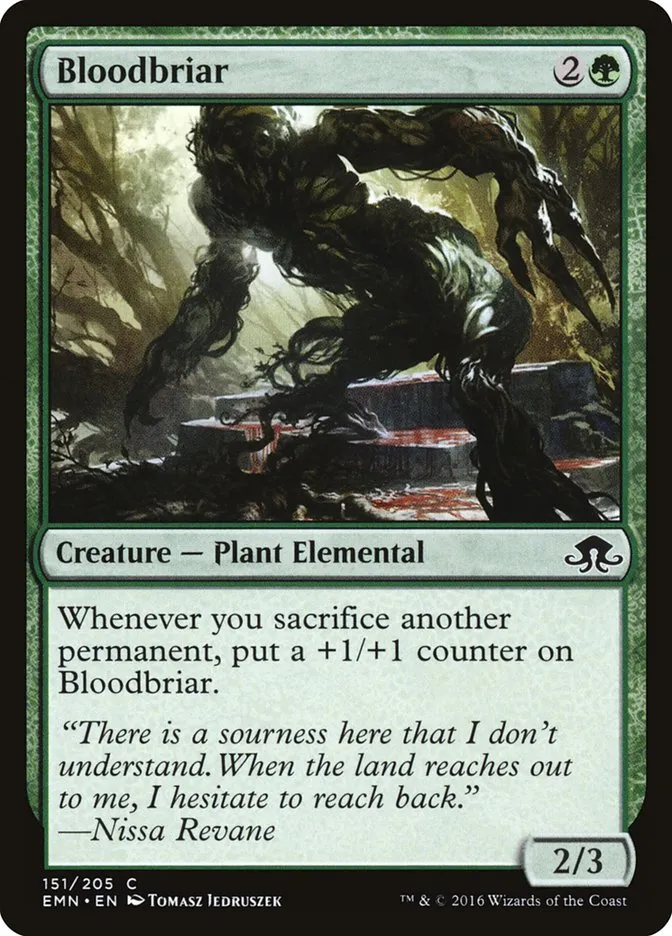 2016 Eldritch Moon Bloodbriar common #151 unlisted card image