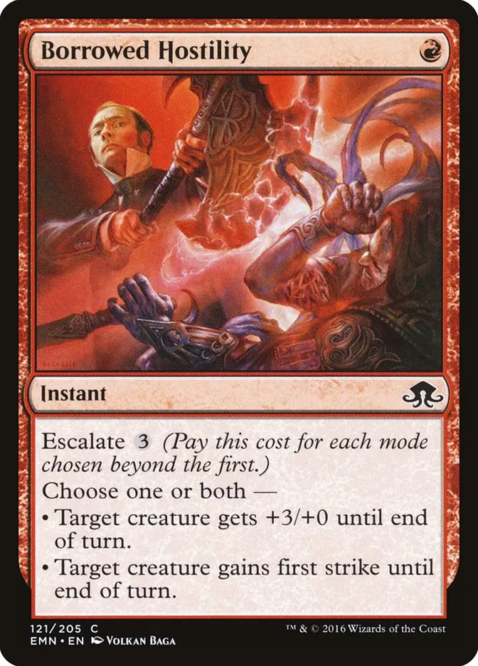 2016 Eldritch Moon Borrowed Hostility common #121 unlisted card image