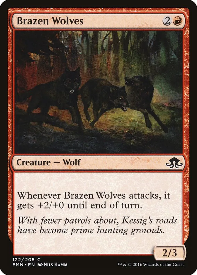 2016 Eldritch Moon Brazen Wolves common #122 unlisted card image