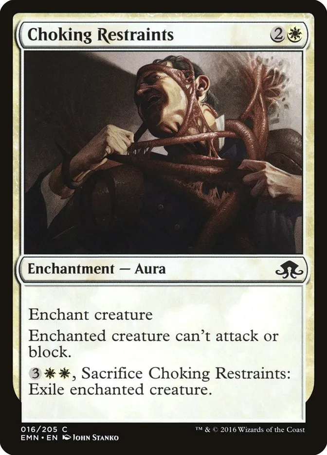 2016 Eldritch Moon Choking Restraints common #16 unlisted card image