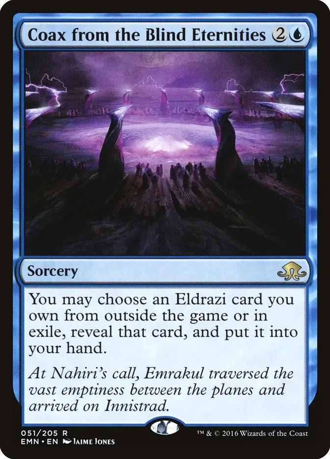 2016 Eldritch Moon Coax from the Blind Eternities rare #51 unlisted card image