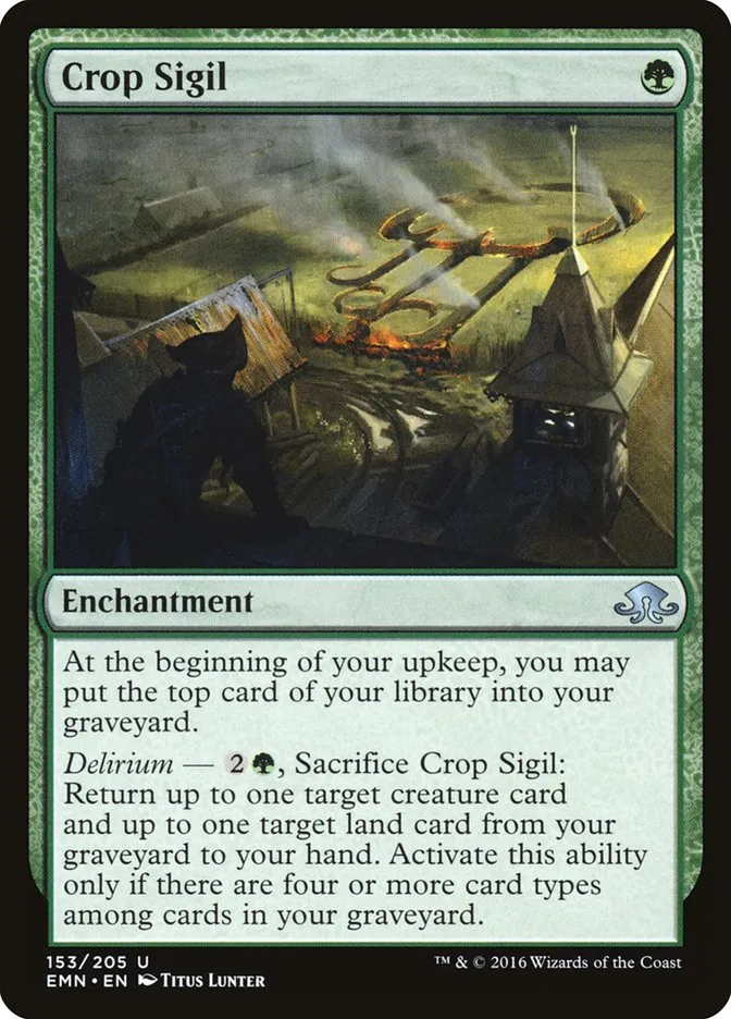 2016 Eldritch Moon Crop Sigil uncommon #153 unlisted card image