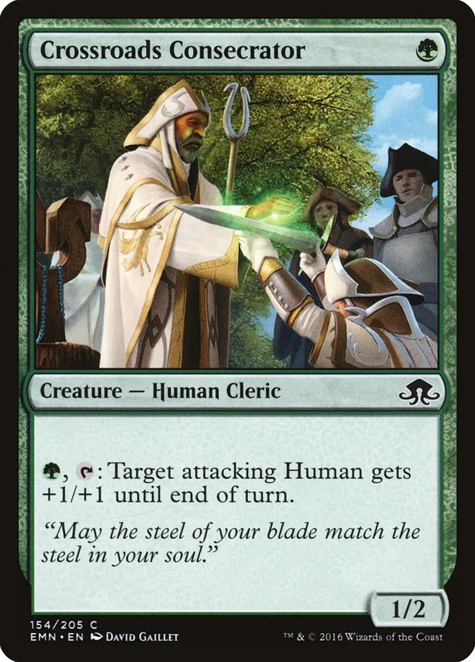2016 Eldritch Moon Crossroads Consecrator common #154 unlisted card image
