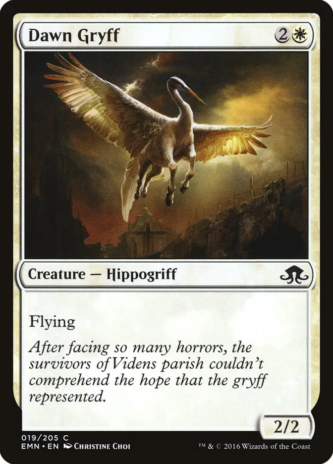 2016 Eldritch Moon Dawn Gryff common #19 unlisted card image