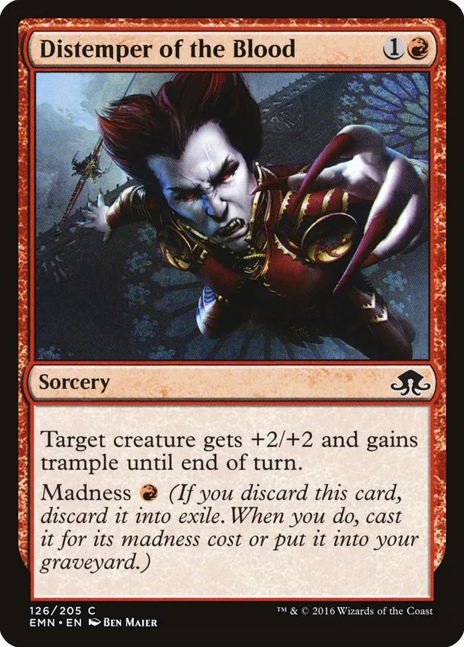 2016 Eldritch Moon Distemper of the Blood common #126 unlisted card image