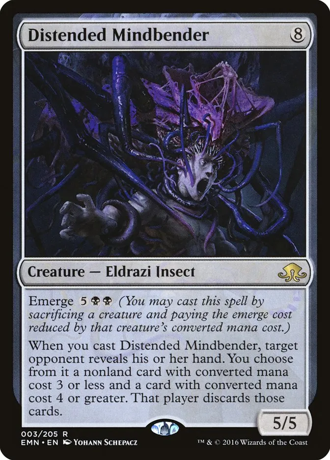 2016 Eldritch Moon Distended Mindbender rare #3 unlisted card image