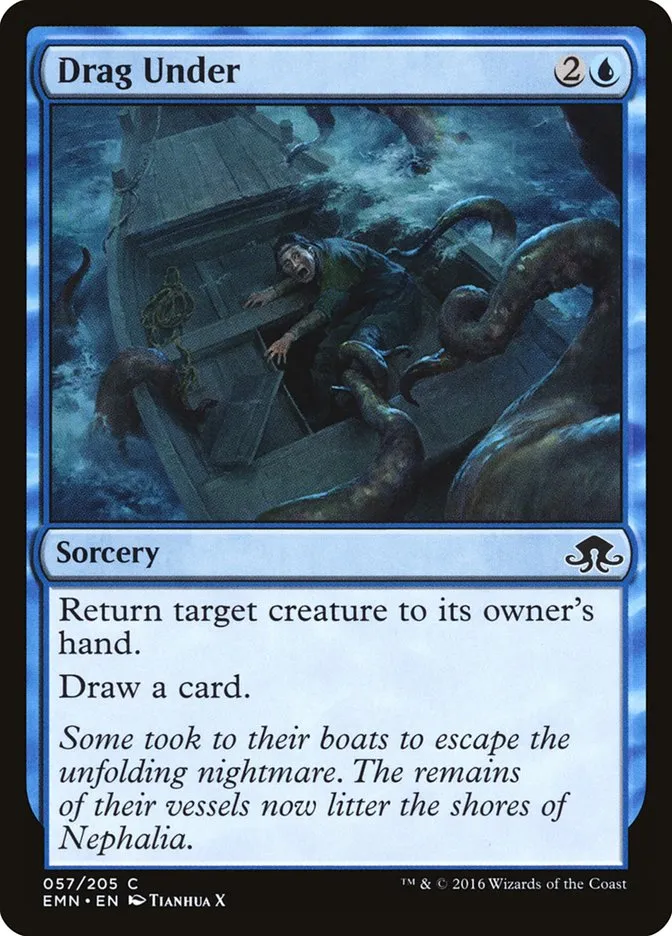 2016 Eldritch Moon Drag Under common #57 unlisted card image