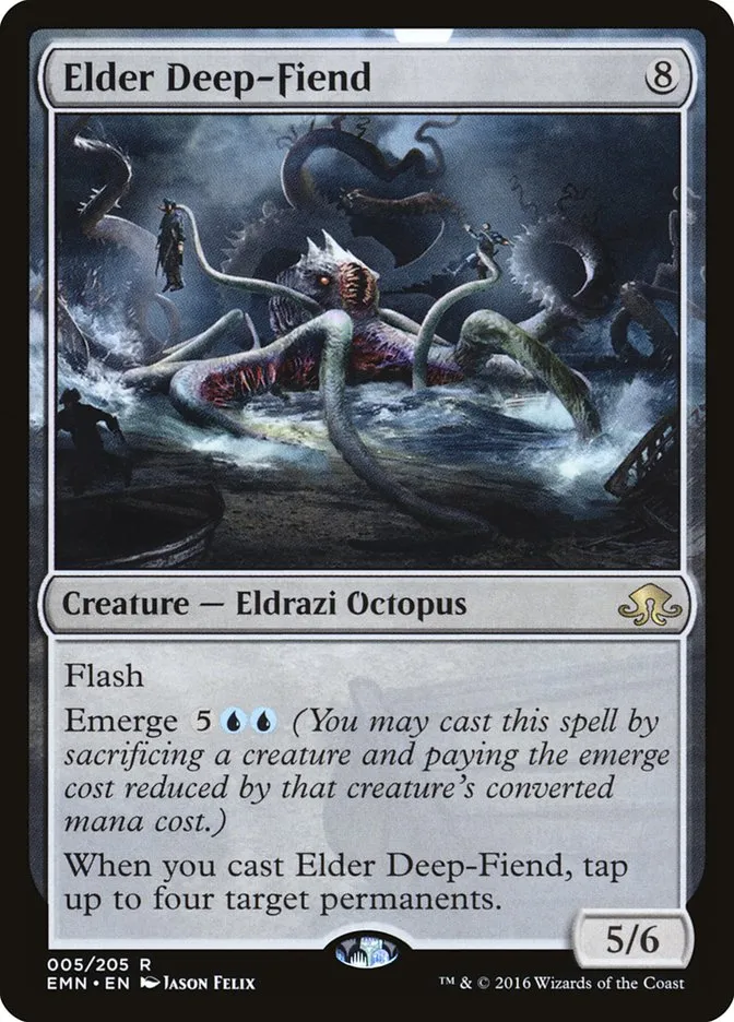 2016 Eldritch Moon Elder Deep-Fiend rare #5 unlisted card image