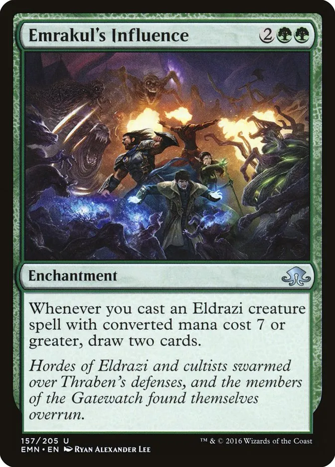 2016 Eldritch Moon Emrakul's Influence uncommon #157 unlisted card image