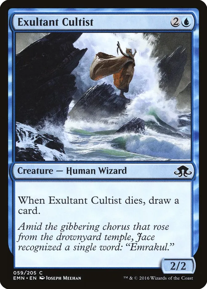 2016 Eldritch Moon Exultant Cultist common #59 unlisted card image