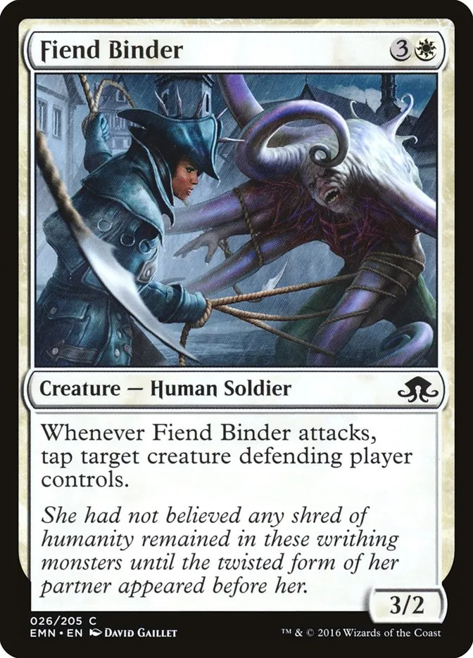 2016 Eldritch Moon Fiend Binder common #26 unlisted card image