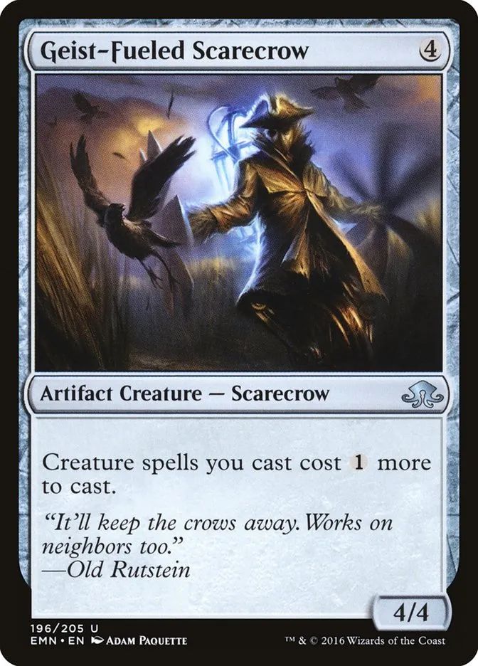 2016 Eldritch Moon Geist-Fueled Scarecrow uncommon #196 unlisted card image