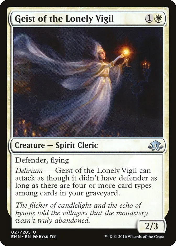 2016 Eldritch Moon Geist of the Lonely Vigil uncommon #27 unlisted card image