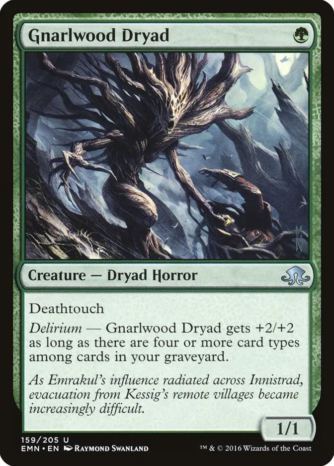 2016 Eldritch Moon Gnarlwood Dryad uncommon #159 unlisted card image