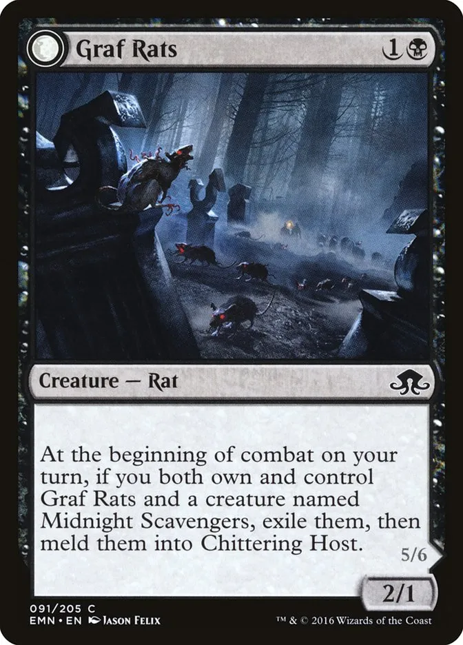 2016 Eldritch Moon Graf Rats common #91 unlisted card image