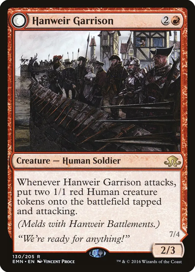 2016 Eldritch Moon Hanweir Garrison rare #130a unlisted card image