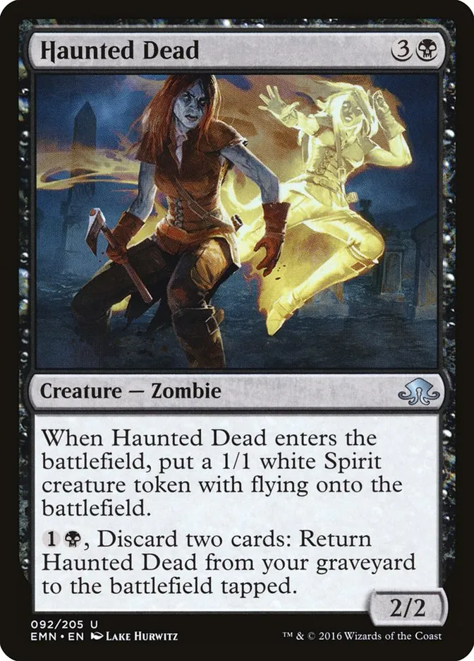 2016 Eldritch Moon Haunted Dead uncommon #92 unlisted card image