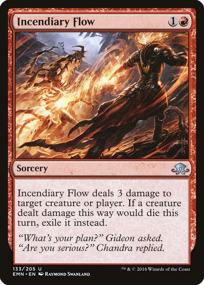 2016 Eldritch Moon Incendiary Flow uncommon #133 unlisted card image