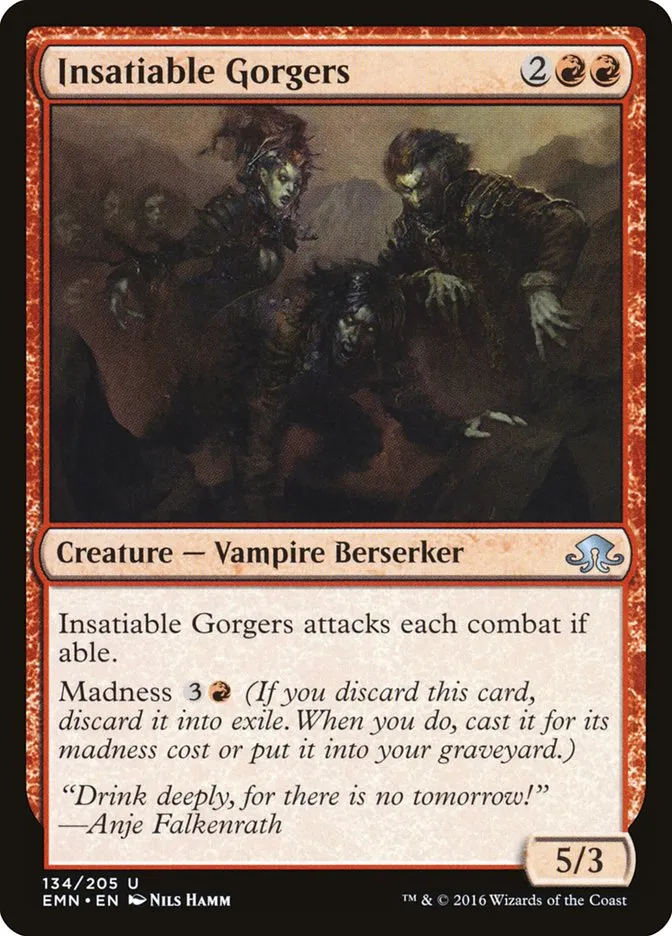 2016 Eldritch Moon Insatiable Gorgers uncommon #134 unlisted card image