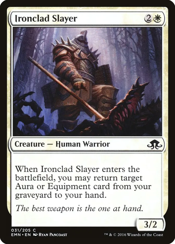 2016 Eldritch Moon Ironclad Slayer common #31 unlisted card image