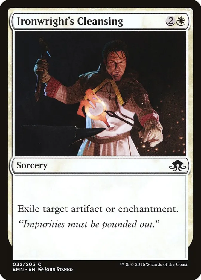 2016 Eldritch Moon Ironwright's Cleansing common #32 unlisted card image