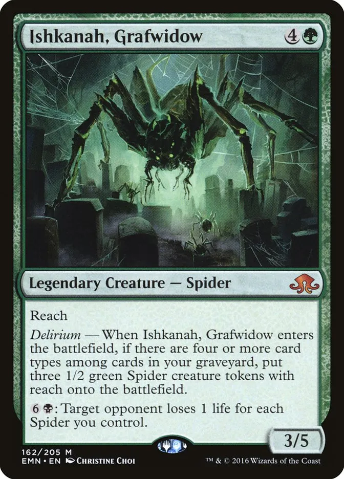 2016 Eldritch Moon Ishkanah, Grafwidow mythic #162 unlisted card image