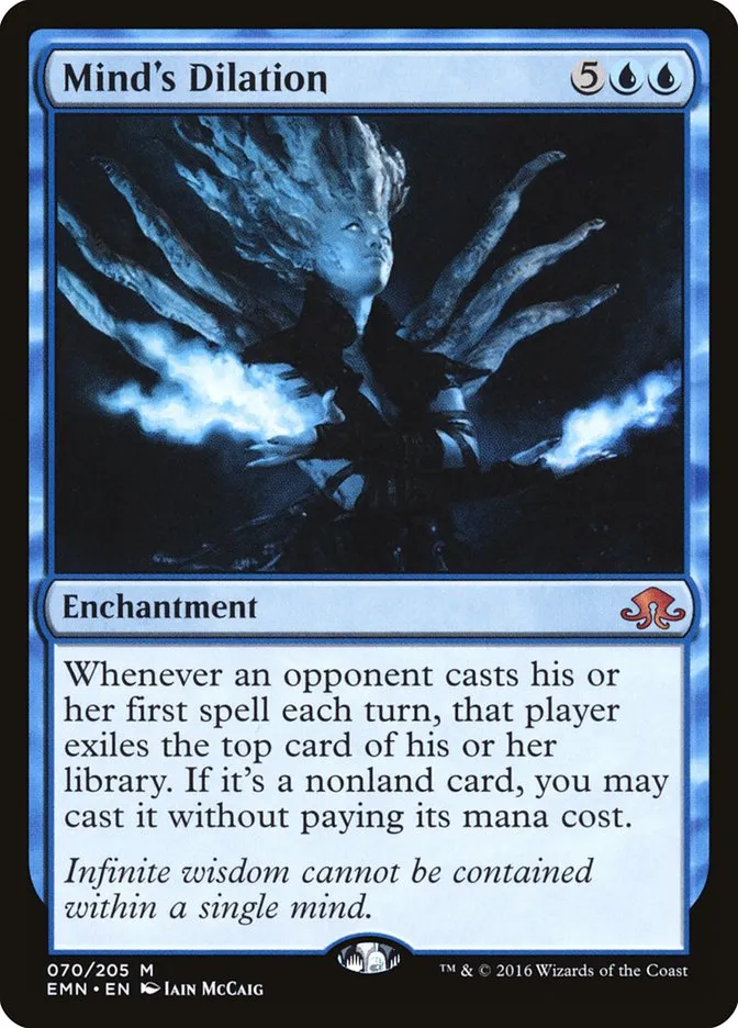 2016 Eldritch Moon Mind's Dilation mythic #70 unlisted card image