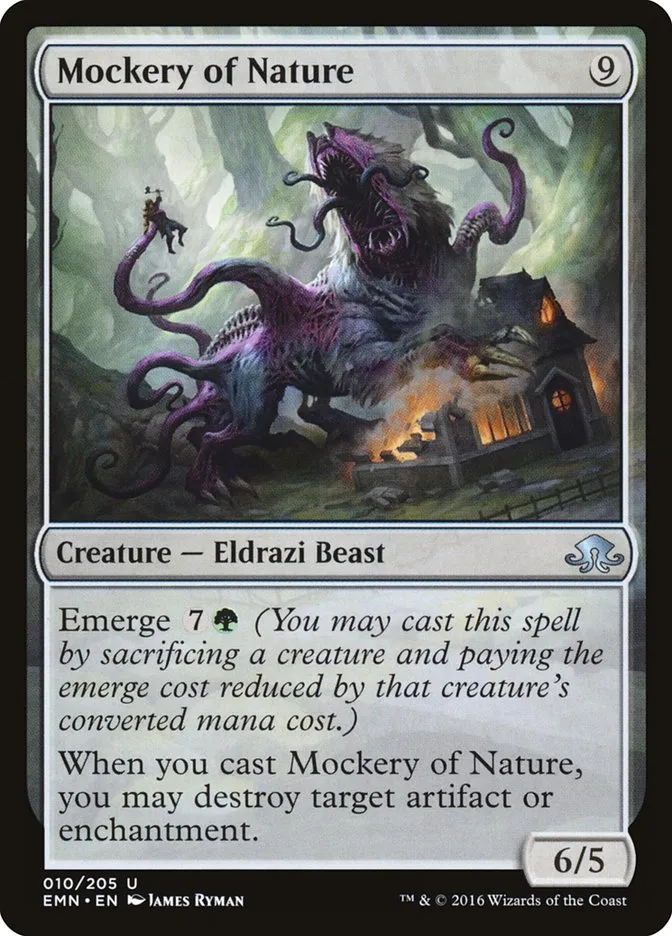 2016 Eldritch Moon Mockery of Nature uncommon #10 unlisted card image
