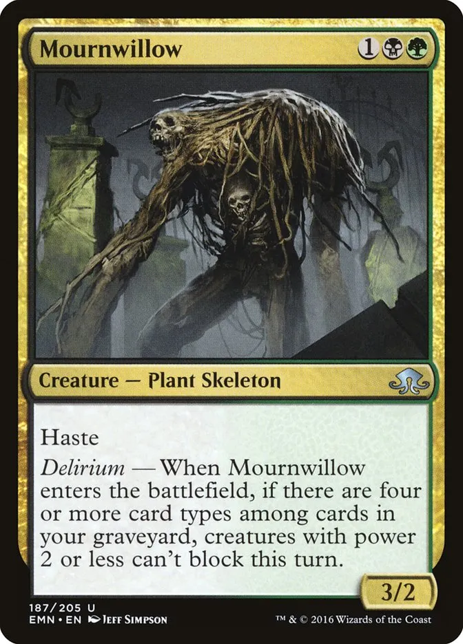 2016 Eldritch Moon Mournwillow uncommon #187 unlisted card image