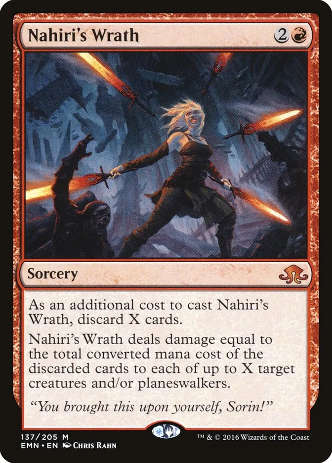 2016 Eldritch Moon Nahiri's Wrath mythic #137 unlisted card image