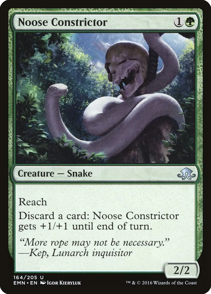 2016 Eldritch Moon Noose Constrictor uncommon #164 unlisted card image