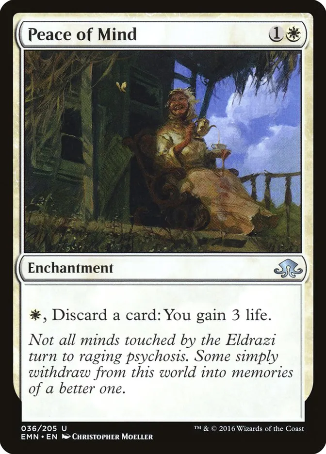 2016 Eldritch Moon Peace of Mind uncommon #36 unlisted card image