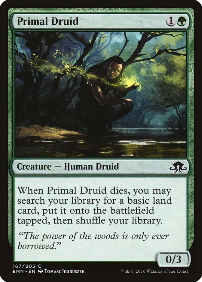2016 Eldritch Moon Primal Druid common #167 unlisted card image