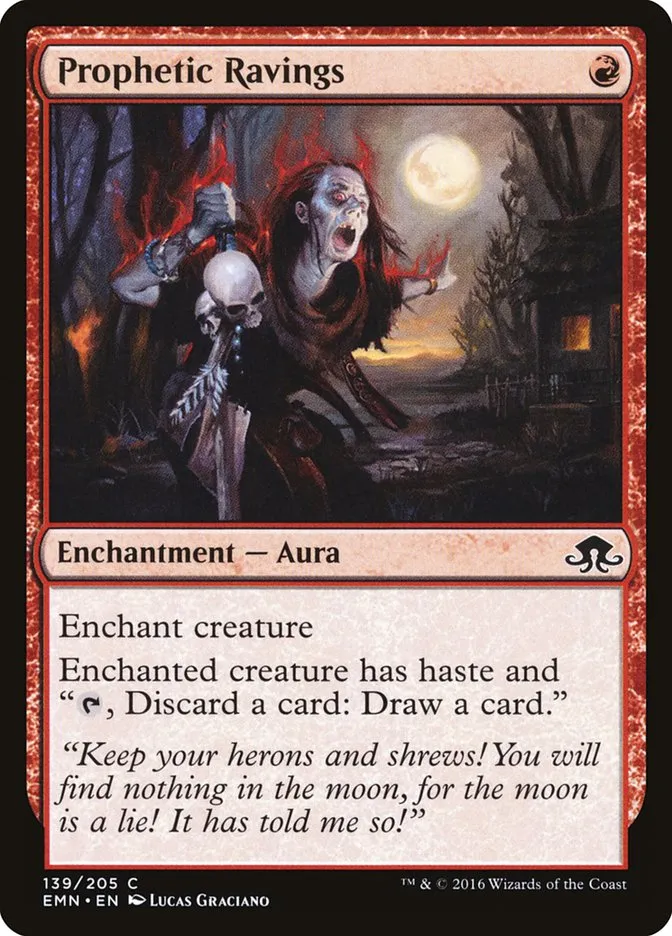 2016 Eldritch Moon Prophetic Ravings common #139 unlisted card image