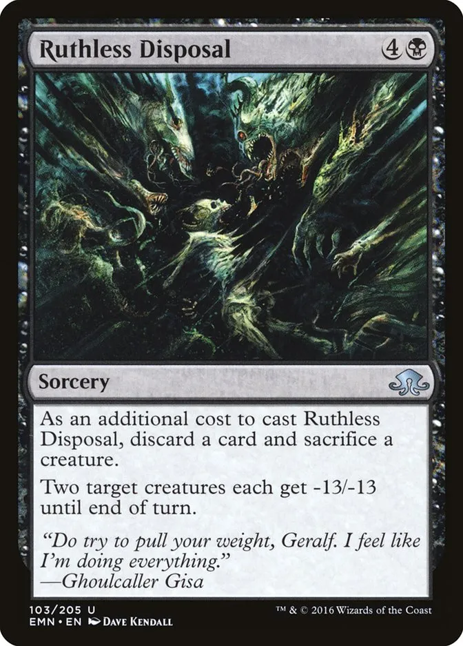 2016 Eldritch Moon Ruthless Disposal uncommon #103 unlisted card image