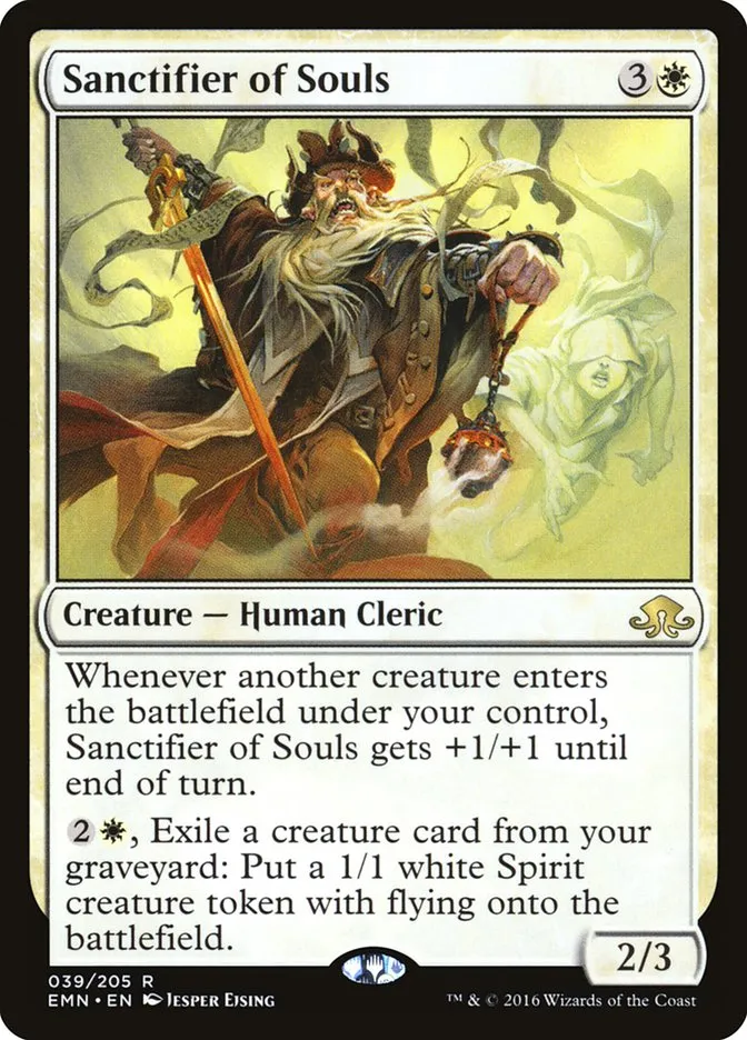 2016 Eldritch Moon Sanctifier of Souls rare #39 unlisted card image