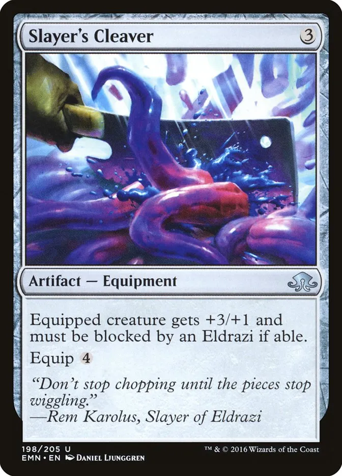 2016 Eldritch Moon Slayer's Cleaver uncommon #198 unlisted card image