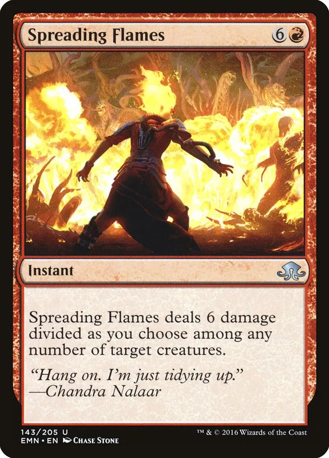 2016 Eldritch Moon Spreading Flames uncommon #143 unlisted card image