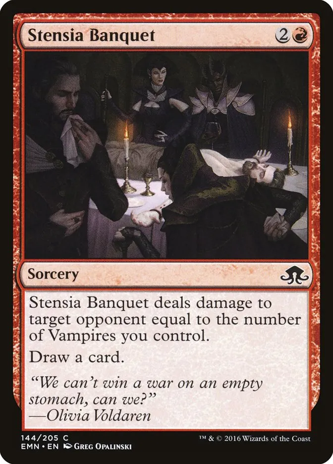 2016 Eldritch Moon Stensia Banquet common #144 unlisted card image