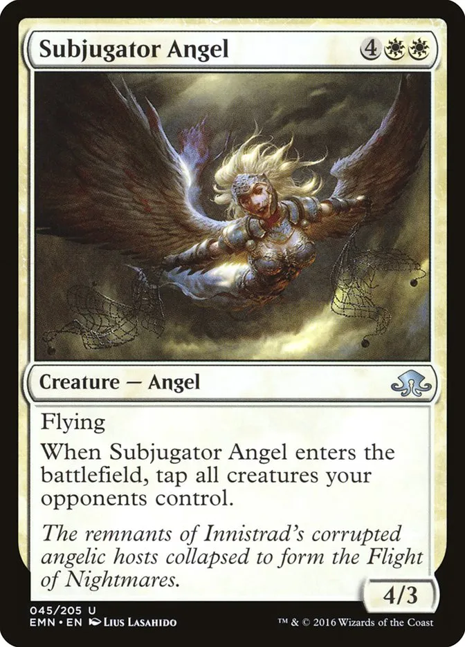2016 Eldritch Moon Subjugator Angel uncommon #45 unlisted card image